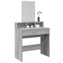 Frisiertisch mit Spiegel in der Farbe Grau Sonoma 80x41x144,5 cm von , Schlafzimmerkommoden - Ref: Foro24-848176, Preis: 102,...