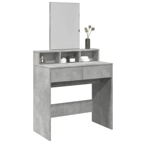 Frisiertisch mit grauem Betonspiegel 80x41x144,5 cm von , Schlafzimmerkommoden - Ref: Foro24-848174, Preis: 97,57 €, Rabatt: %