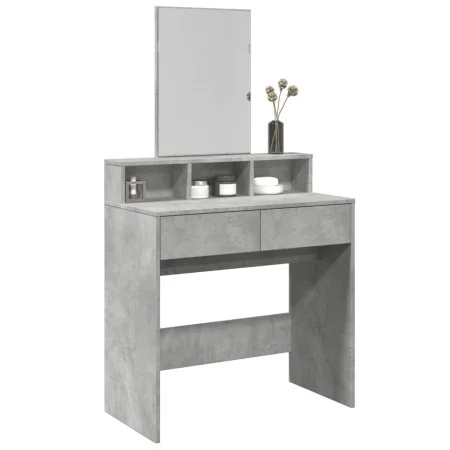 Tocador con espejo gris hormigón 80x41x144,5 cm by , Bedroom Dressers - Ref: Foro24-848174, Price: 97,57 €, Discount: %