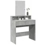Tocador con espejo gris hormigón 80x41x144,5 cm by , Bedroom Dressers - Ref: Foro24-848174, Price: 97,57 €, Discount: %