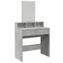 Tocador con espejo gris hormigón 80x41x144,5 cm by , Bedroom Dressers - Ref: Foro24-848174, Price: 97,57 €, Discount: %