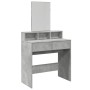 Tocador con espejo gris hormigón 80x41x144,5 cm by , Bedroom Dressers - Ref: Foro24-848174, Price: 99,15 €, Discount: %