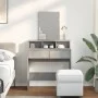 Tocador con espejo gris hormigón 80x41x144,5 cm by , Bedroom Dressers - Ref: Foro24-848174, Price: 97,57 €, Discount: %