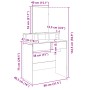 Tocador con espejo gris hormigón 80x41x144,5 cm by , Bedroom Dressers - Ref: Foro24-848174, Price: 99,15 €, Discount: %