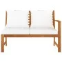 Acacia wood garden bench with cream cushions 114.5 cm by vidaXL, Modular outdoor sofas - Ref: Foro24-311838, Price: 163,48 €,...
