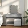 Tocador con luces LED gris hormigón 100x40x130 cm by , Bedroom Dressers - Ref: Foro24-848195, Price: 115,48 €, Discount: %