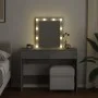 Schminktisch mit LED-Lichtern in Betongrau 100x40x130 cm. von , Schlafzimmerkommoden - Ref: Foro24-848195, Preis: 115,72 €, R...