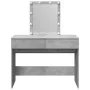 Tocador con luces LED gris hormigón 100x40x130 cm by , Bedroom Dressers - Ref: Foro24-848195, Price: 115,48 €, Discount: %