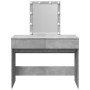 Tocador con luces LED gris hormigón 100x40x130 cm by , Bedroom Dressers - Ref: Foro24-848195, Price: 117,38 €, Discount: %
