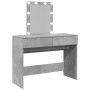 Tocador con luces LED gris hormigón 100x40x130 cm by , Bedroom Dressers - Ref: Foro24-848195, Price: 117,38 €, Discount: %