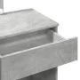 Tocador con luces LED gris hormigón 100x40x130 cm by , Bedroom Dressers - Ref: Foro24-848195, Price: 115,48 €, Discount: %