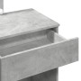 Tocador con luces LED gris hormigón 100x40x130 cm by , Bedroom Dressers - Ref: Foro24-848195, Price: 117,38 €, Discount: %
