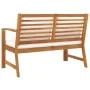 Acacia wood garden bench with cream cushions 114.5 cm by vidaXL, Modular outdoor sofas - Ref: Foro24-311838, Price: 163,48 €,...