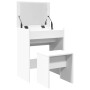 Tocador con taburete blanco 60x40x113,5 cm de , Tocadores para dormitorios - Ref: Foro24-848213, Precio: 102,63 €, Descuento: %