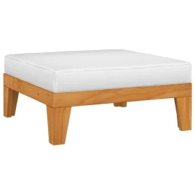 Modular footstool and cream cushion solid acacia wood by vidaXL, Modular outdoor sofas - Ref: Foro24-312152, Price: 89,04 €, ...