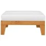 Modular footstool and cream cushion solid acacia wood by vidaXL, Modular outdoor sofas - Ref: Foro24-312152, Price: 89,04 €, ...