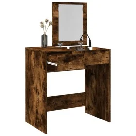 Tocador con espejo roble ahumado 73x46,5x120 cm by , Bedroom Dressers - Ref: Foro24-848224, Price: 84,42 €, Discount: %