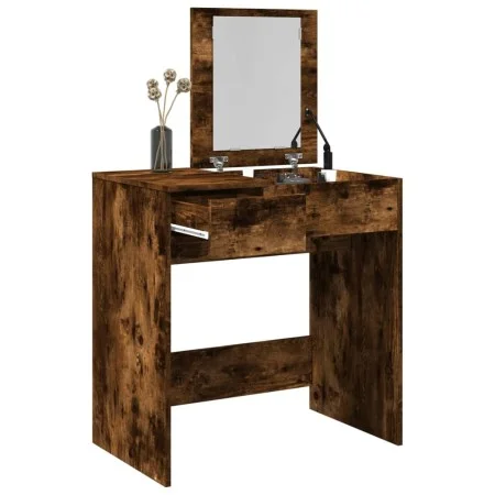 Tocador con espejo roble ahumado 73x46,5x120 cm by , Bedroom Dressers - Ref: Foro24-848224, Price: 84,42 €, Discount: %