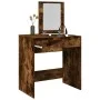Tocador con espejo roble ahumado 73x46,5x120 cm by , Bedroom Dressers - Ref: Foro24-848224, Price: 84,42 €, Discount: %