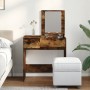 Tocador con espejo roble ahumado 73x46,5x120 cm by , Bedroom Dressers - Ref: Foro24-848224, Price: 85,83 €, Discount: %