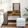 Tocador con espejo roble ahumado 73x46,5x120 cm by , Bedroom Dressers - Ref: Foro24-848224, Price: 84,42 €, Discount: %