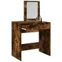 Tocador con espejo roble ahumado 73x46,5x120 cm by , Bedroom Dressers - Ref: Foro24-848224, Price: 84,42 €, Discount: %