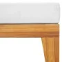 Modular footstool and cream cushion solid acacia wood by vidaXL, Modular outdoor sofas - Ref: Foro24-312152, Price: 89,04 €, ...