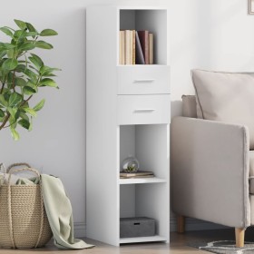 Hoher Schrank aus weißem Ingenieurholz 30x42,5x124 cm von , Sideboards - Ref: Foro24-846152, Preis: 66,72 €, Rabatt: %