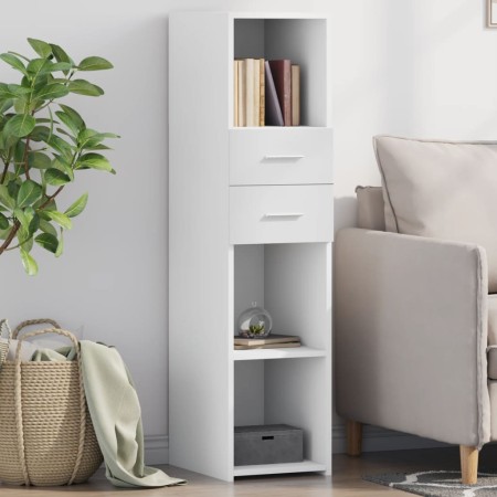 Aparador alto madera de ingeniería blanco 30x42,5x124 cm by , Sideboards - Ref: Foro24-846152, Price: 66,72 €, Discount: %