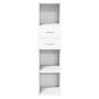 Hoher Schrank aus weißem Ingenieurholz 30x42,5x124 cm von , Sideboards - Ref: Foro24-846152, Preis: 66,72 €, Rabatt: %