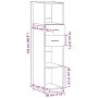 Aparador alto madera de ingeniería blanco 30x42,5x124 cm by , Sideboards - Ref: Foro24-846152, Price: 65,91 €, Discount: %