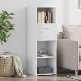 Hoher Schrank aus weißem Ingenieurholz 40x42,5x124 cm von , Sideboards - Ref: Foro24-846159, Preis: 74,29 €, Rabatt: %