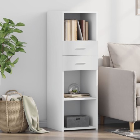 Hoher Schrank aus weißem Ingenieurholz 40x42,5x124 cm von , Sideboards - Ref: Foro24-846159, Preis: 75,27 €, Rabatt: %