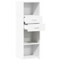 Hoher Schrank aus weißem Ingenieurholz 40x42,5x124 cm von , Sideboards - Ref: Foro24-846159, Preis: 75,27 €, Rabatt: %