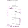 Hoher Schrank aus weißem Ingenieurholz 40x42,5x124 cm von , Sideboards - Ref: Foro24-846159, Preis: 75,27 €, Rabatt: %