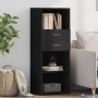 Hoher schwarzer Schrank aus Spanplatte, 45x42,5x124 cm. von , Sideboards - Ref: Foro24-846167, Preis: 80,39 €, Rabatt: %