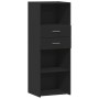 Hoher schwarzer Schrank aus Spanplatte, 45x42,5x124 cm. von , Sideboards - Ref: Foro24-846167, Preis: 80,39 €, Rabatt: %