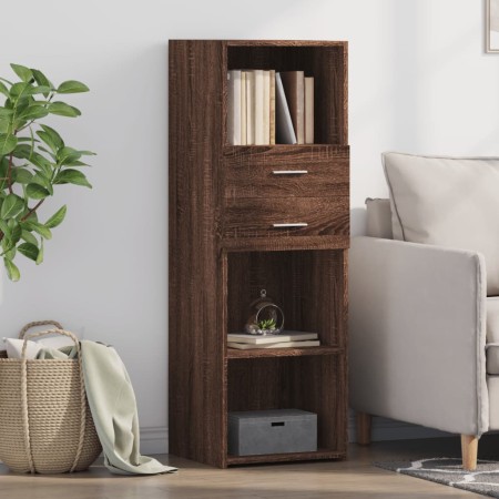 Aparador alto madera de ingeniería marrón roble 40x42,5x124 cm by , Sideboards - Ref: Foro24-846165, Price: 68,20 €, Discount: %