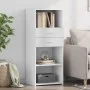 Aparador alto madera de ingeniería blanco 50x42,5x124 cm by , Sideboards - Ref: Foro24-846173, Price: 82,78 €, Discount: %