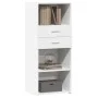 Aparador alto madera de ingeniería blanco 50x42,5x124 cm by , Sideboards - Ref: Foro24-846173, Price: 82,78 €, Discount: %