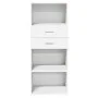 Aparador alto madera de ingeniería blanco 50x42,5x124 cm by , Sideboards - Ref: Foro24-846173, Price: 82,78 €, Discount: %