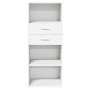 Aparador alto madera de ingeniería blanco 50x42,5x124 cm by , Sideboards - Ref: Foro24-846173, Price: 84,23 €, Discount: %
