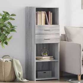 Aparador alto madera de ingeniería gris Sonoma 45x42,5x124 cm von , Sideboards - Ref: Foro24-846171, Preis: 77,82 €, Rabatt: %
