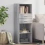 Aparador alto madera de ingeniería gris Sonoma 45x42,5x124 cm de , Aparadores - Ref: Foro24-846171, Precio: 77,80 €, Descuent...
