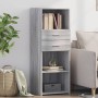 Aparador alto madera de ingeniería gris Sonoma 45x42,5x124 cm by , Sideboards - Ref: Foro24-846171, Price: 78,82 €, Discount: %