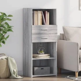 Aparador alto madera de ingeniería gris Sonoma 50x42,5x124 cm by , Sideboards - Ref: Foro24-846178, Price: 80,30 €, Discount: %