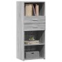 Aparador alto madera de ingeniería gris Sonoma 50x42,5x124 cm by , Sideboards - Ref: Foro24-846178, Price: 81,37 €, Discount: %