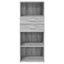 Aparador alto madera de ingeniería gris Sonoma 50x42,5x124 cm by , Sideboards - Ref: Foro24-846178, Price: 81,37 €, Discount: %