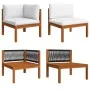 Garden furniture 2 pieces with cushions solid acacia wood by vidaXL, Modular outdoor sofas - Ref: Foro24-312426, Price: 220,6...
