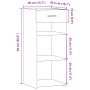 Ingenieurholz-Sideboard in Sonoma-Grau 40x42,5x93 cm. von , Sideboards - Ref: Foro24-846318, Preis: 64,58 €, Rabatt: %